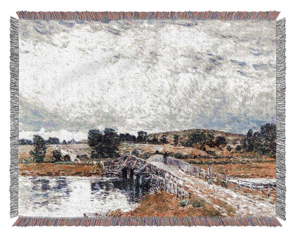 Hassam The Bridge From Old Lyme Woven Blanket