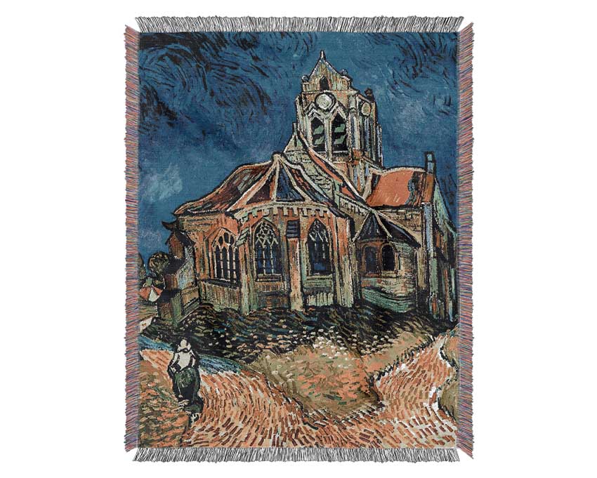 Van Gogh The Church At Auvers Woven Blanket