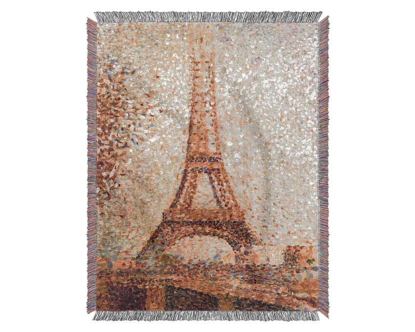 Seurat The Eiffel Tower Woven Blanket