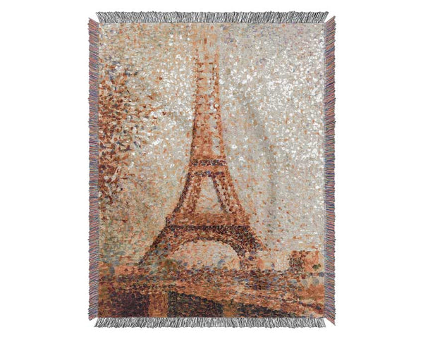 Seurat The Eiffel Tower Woven Blanket