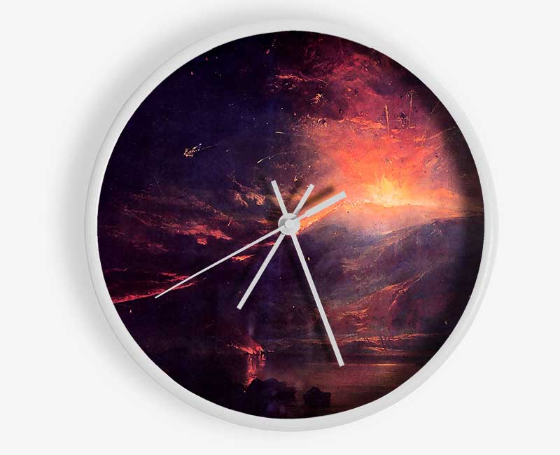 Joseph Mallord Turner The Eruption Of Volcano Souffrier Clock - Wallart-Direct UK