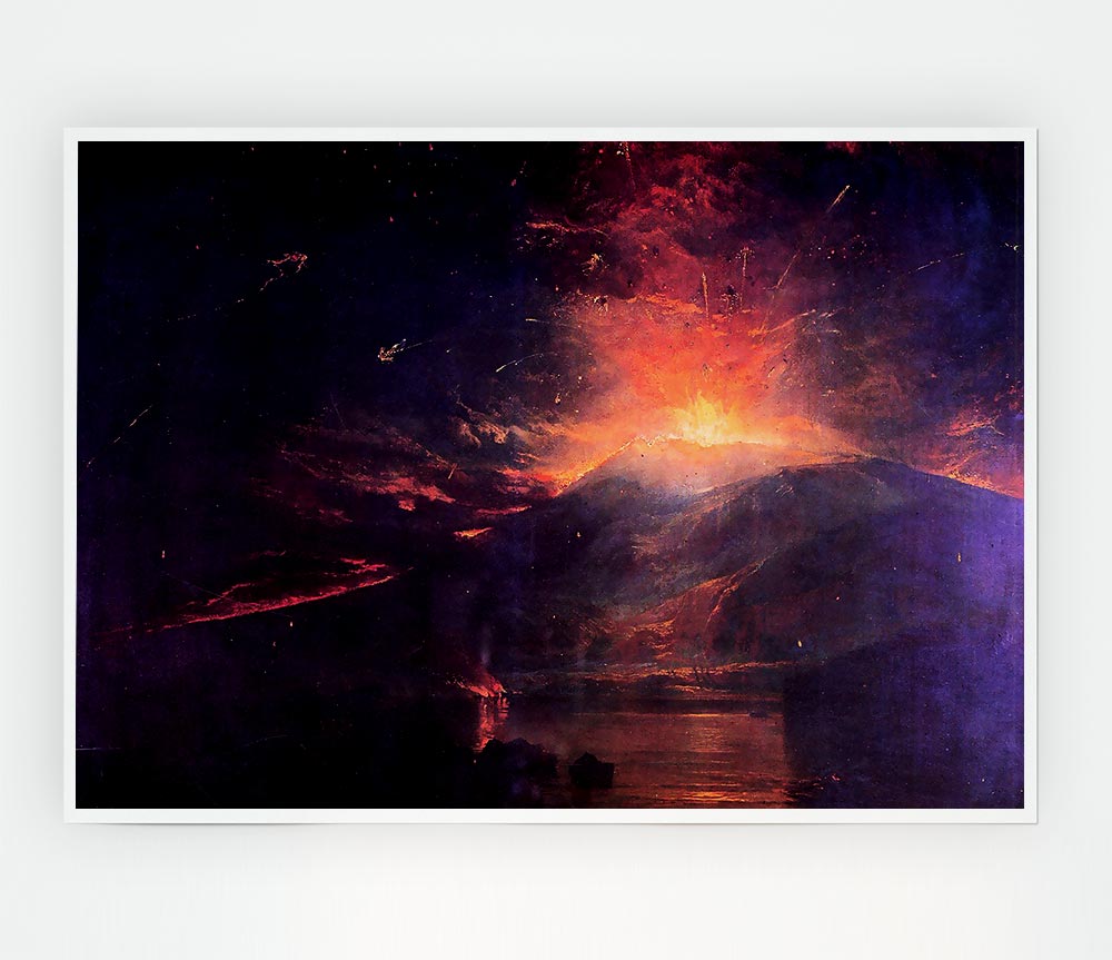 Joseph Mallord Turner The Eruption Of Volcano Souffrier Print Poster Wall Art