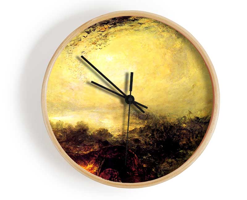 Joseph Mallord Turner The Evening Of The Tsunami Clock - Wallart-Direct UK