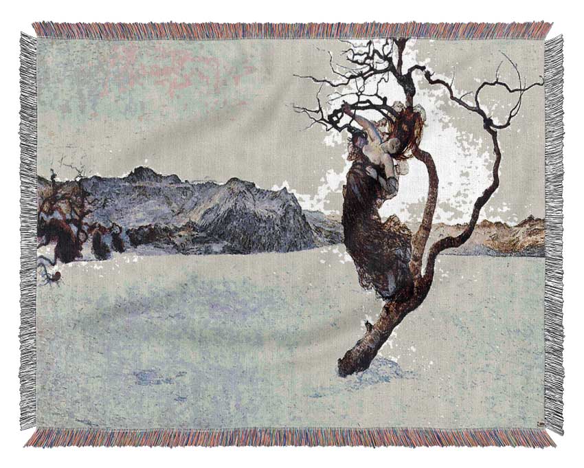 Segantini The Evil Mothers 1 Woven Blanket