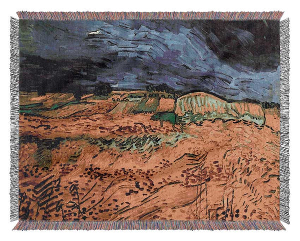 Van Gogh The Fields Woven Blanket