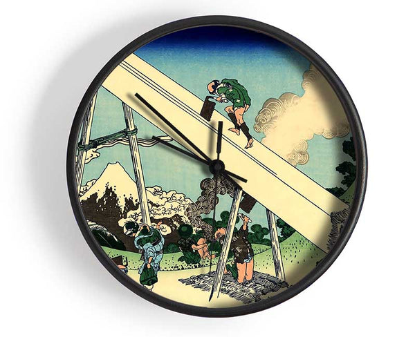 Hokusai The Fuji From The Mountains Of Totomi Clock - Wallart-Direct UK