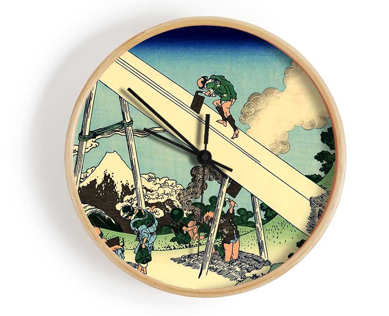 Hokusai The Fuji From The Mountains Of Totomi Clock - Wallart-Direct UK