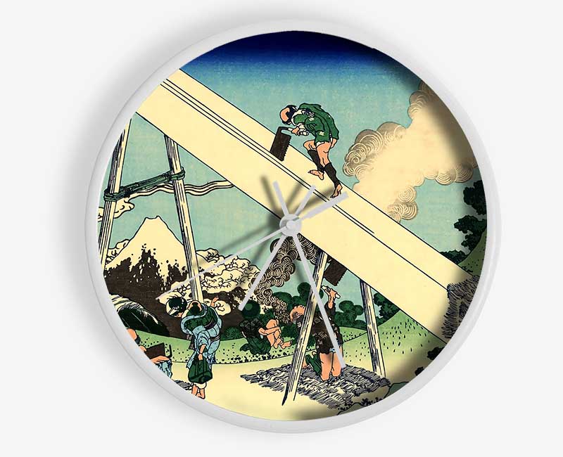 Hokusai The Fuji From The Mountains Of Totomi Clock - Wallart-Direct UK