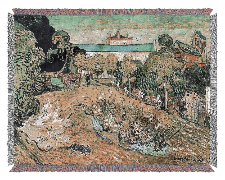 Van Gogh The Garden Of Daubigny Woven Blanket