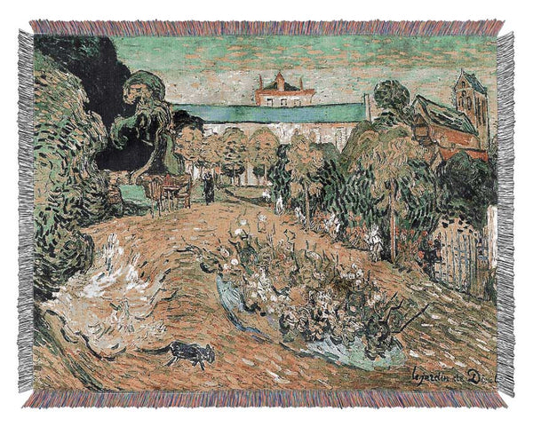 Van Gogh The Garden Of Daubigny Woven Blanket