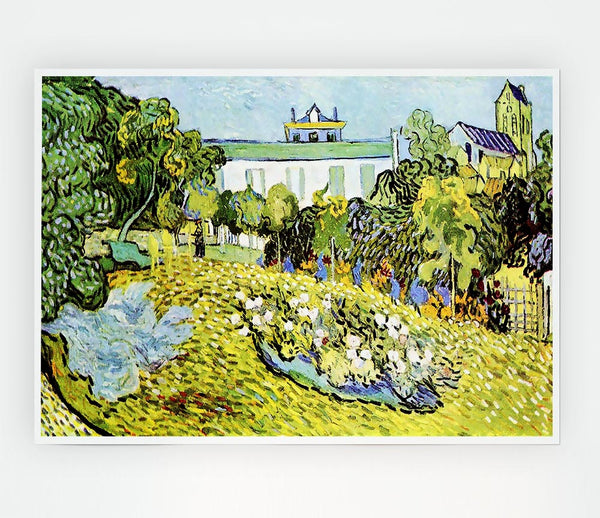 Van Gogh The Garden Of The Daubignys Print Poster Wall Art