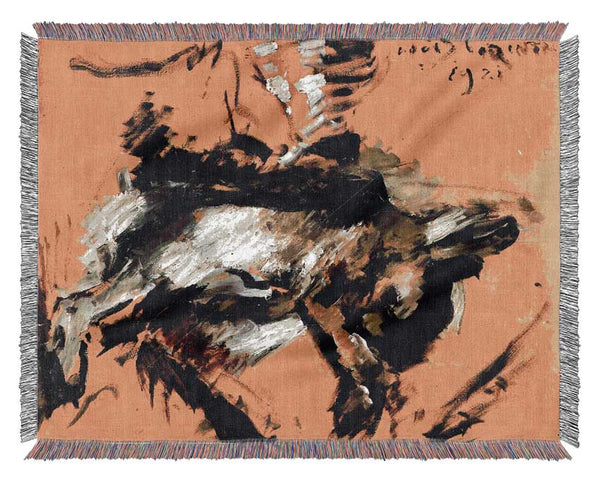 Lovis Corinth The Hare Woven Blanket