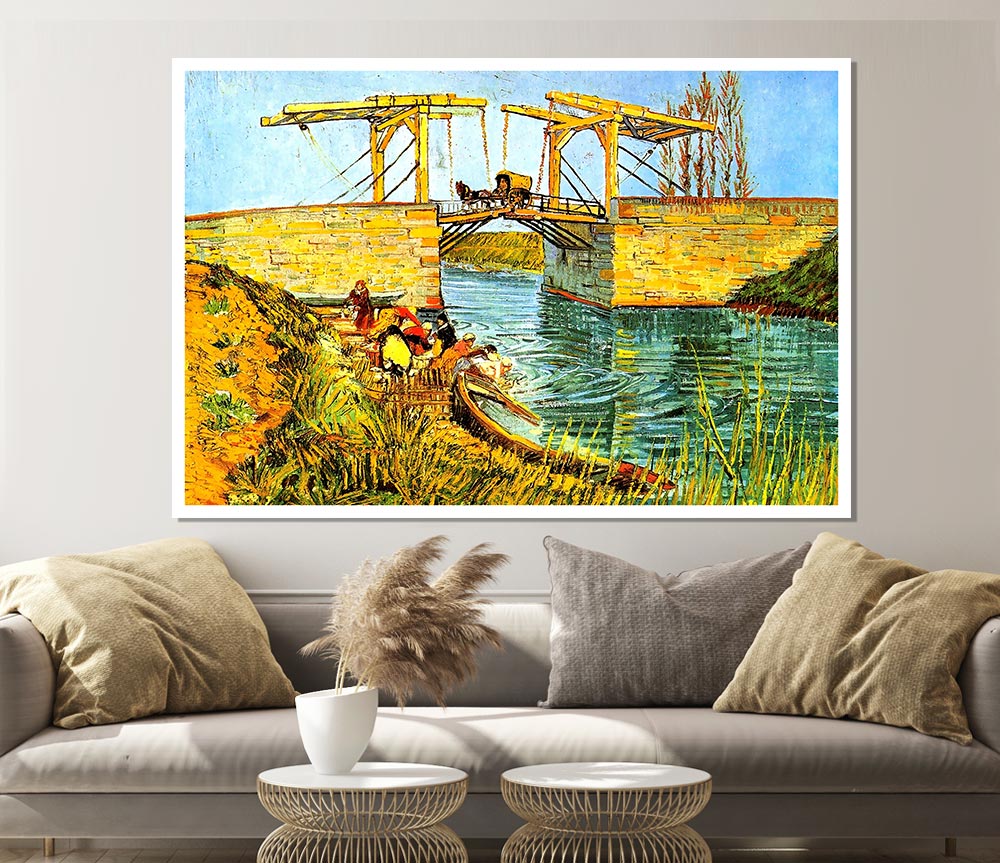 Van Gogh The Langlois Bridge At Arles Print Poster Wall Art