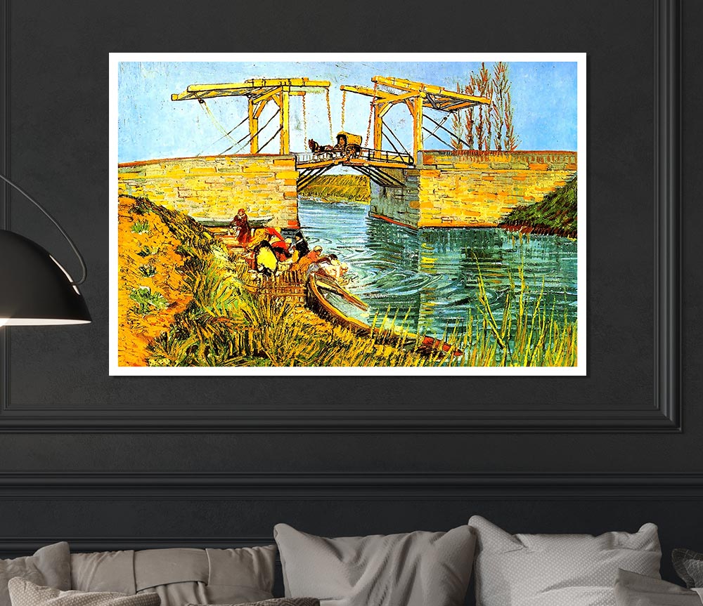 Van Gogh The Langlois Bridge At Arles Print Poster Wall Art