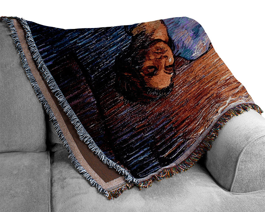 Van Gogh The Man Is At Sea After Demont-Breton Woven Blanket