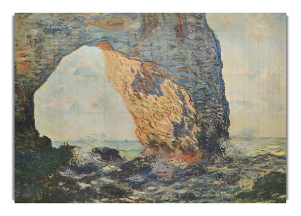 The Rocky Cliffs Of Étretat (La Porte Man) [1] By Monet