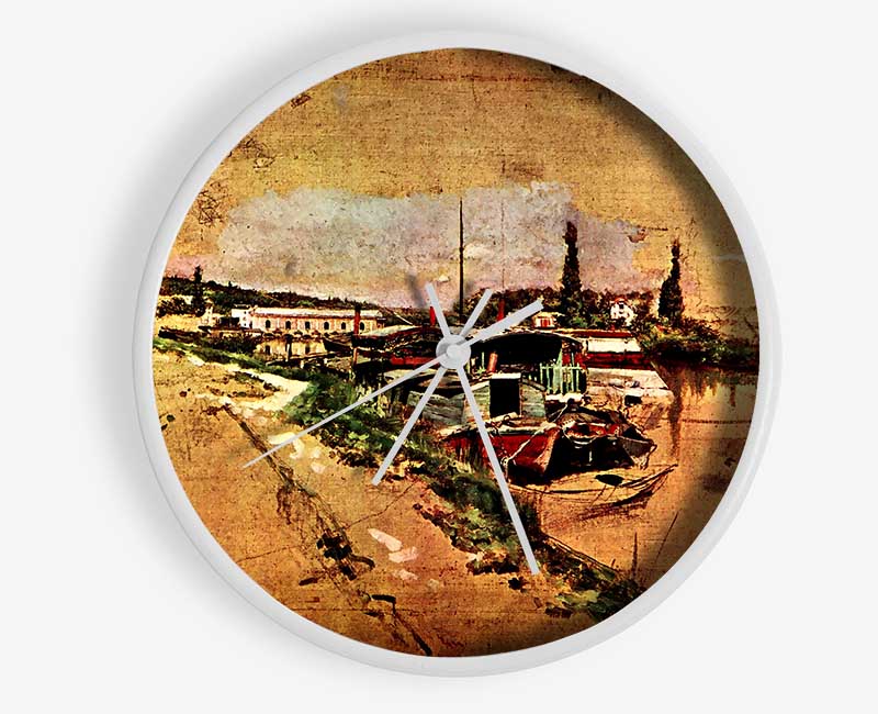 Giovanni Boldini The Seine At Bougival Clock - Wallart-Direct UK