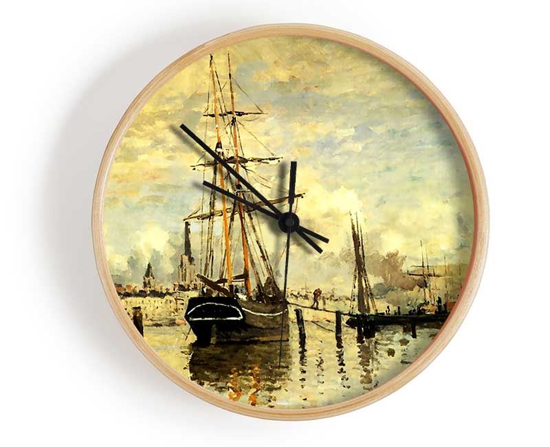 Monet The Seine At Rouen 1872 Clock - Wallart-Direct UK