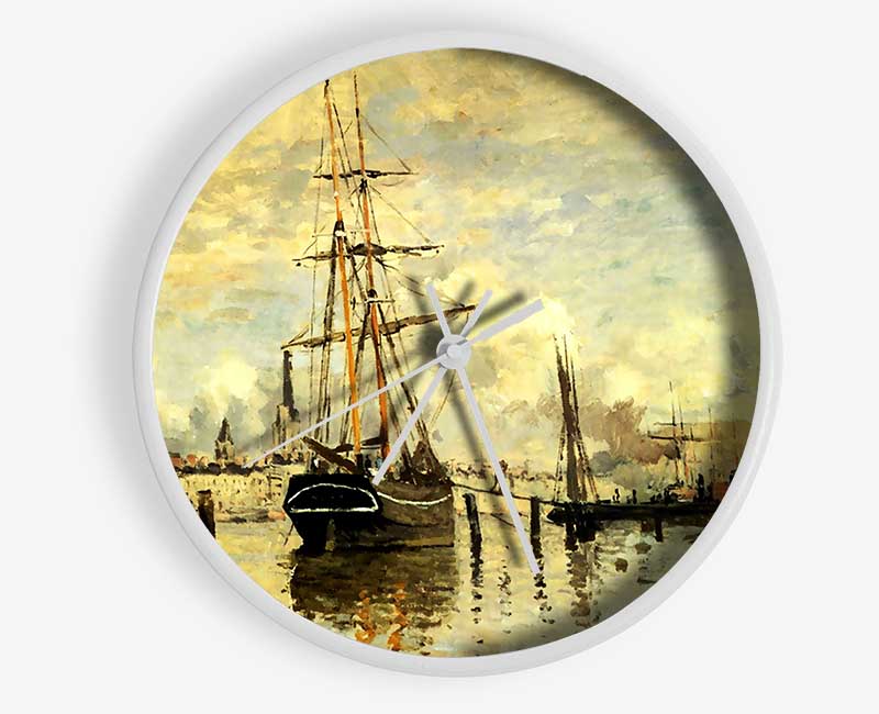 Monet The Seine At Rouen 1872 Clock - Wallart-Direct UK