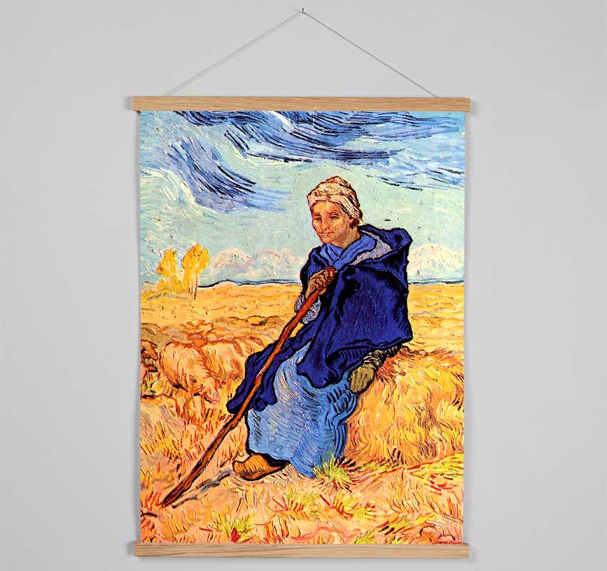 Van Gogh The Shepherdess Hanging Poster - Wallart-Direct UK