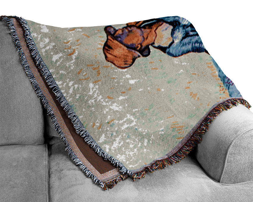 Van Gogh The Sower 1 Woven Blanket