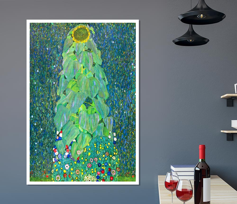 Klimt The Sunflower Print Poster Wall Art