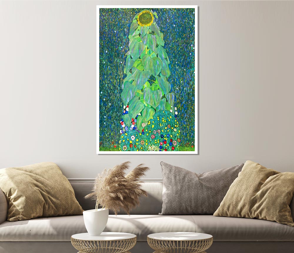 Klimt The Sunflower Print Poster Wall Art