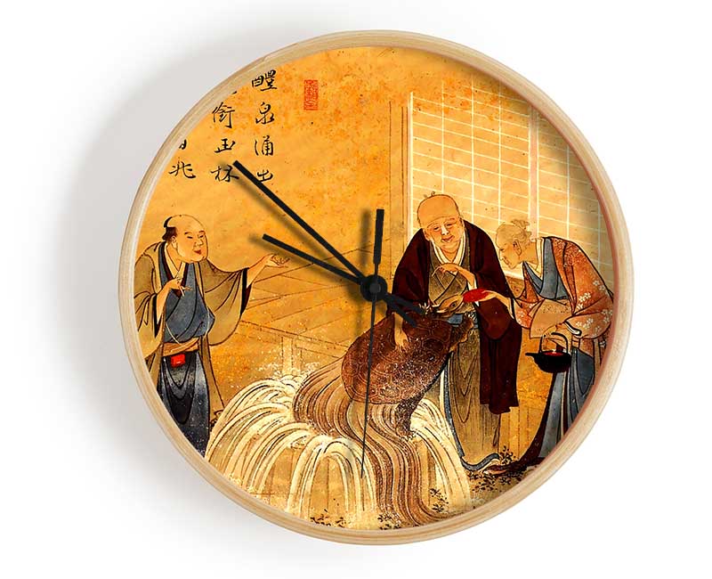 Hokusai The Thousand Years Turtle Clock - Wallart-Direct UK