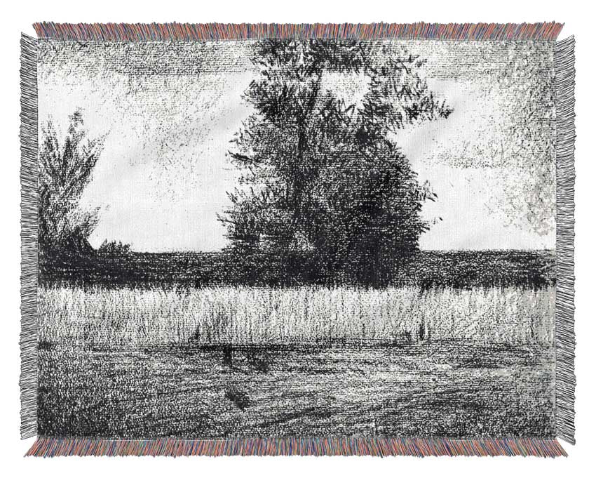 Seurat The Trees Woven Blanket