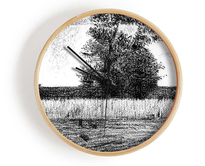 Seurat The Trees Clock - Wallart-Direct UK