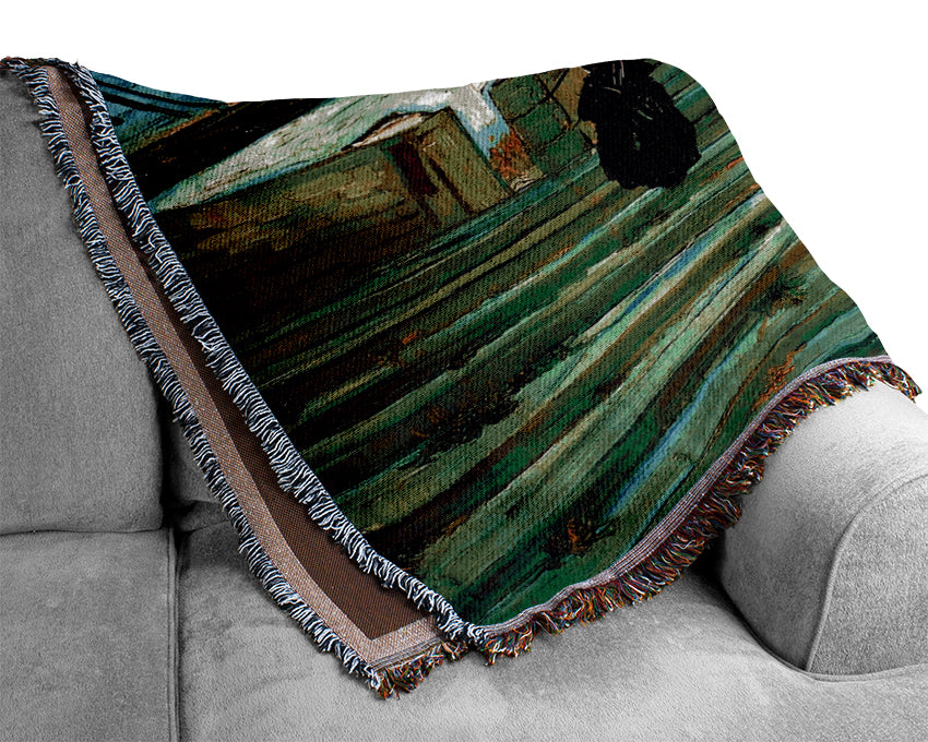 Van Gogh The Trinquetaille Bridge Woven Blanket