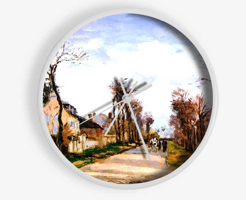 The Versailles Road 2 By Pissarro Clock - Wallart-Direct UK