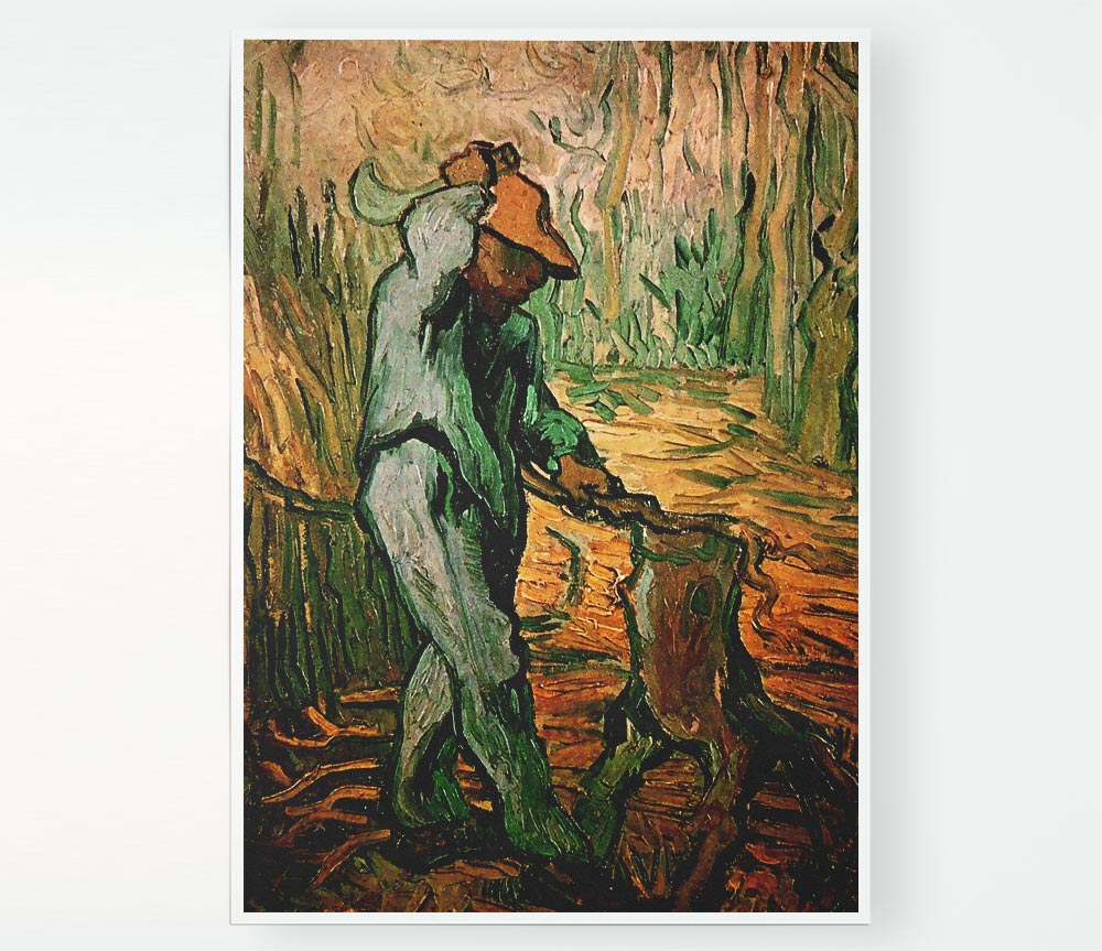 Van Gogh The Woodcutter After Millet Print Poster Wall Art