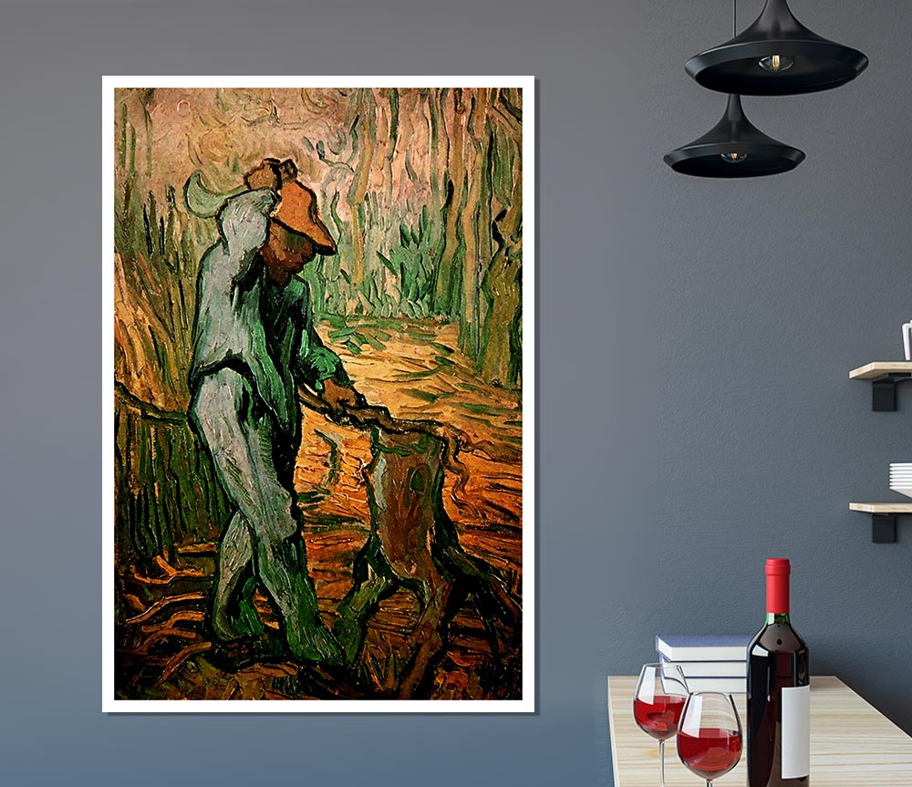 Van Gogh The Woodcutter After Millet Print Poster Wall Art