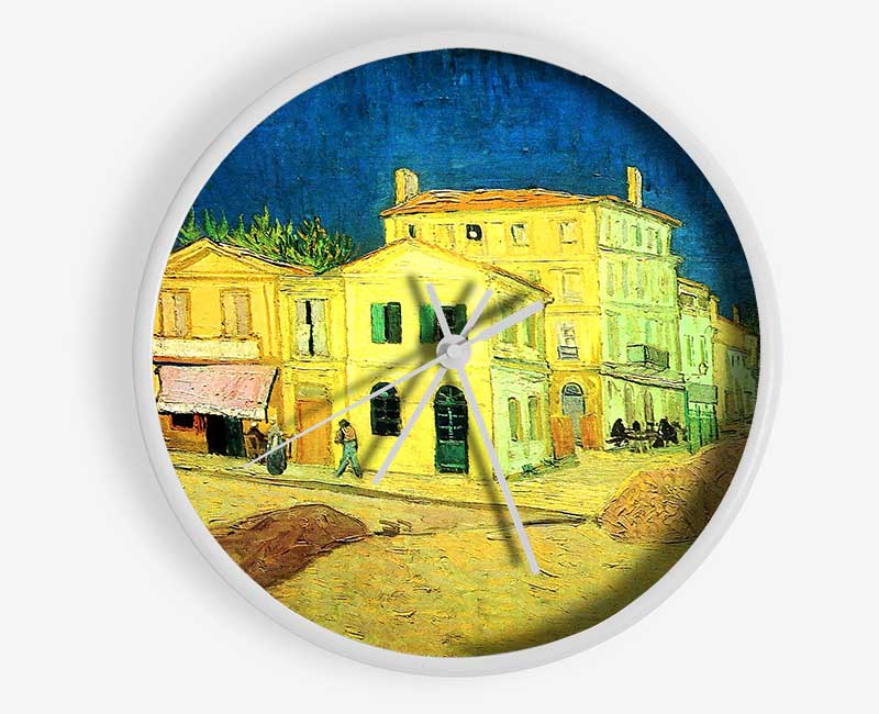 Van Gogh The Yellow House Vincents House Clock - Wallart-Direct UK