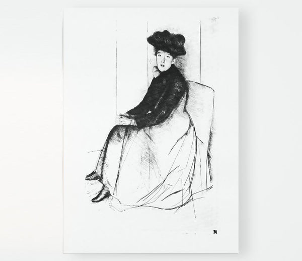 Cassatt Thoughtfully Print Poster Wall Art