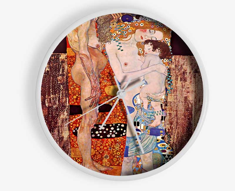 Klimt Three Ages Of A Woman Clock - Wallart-Direct UK