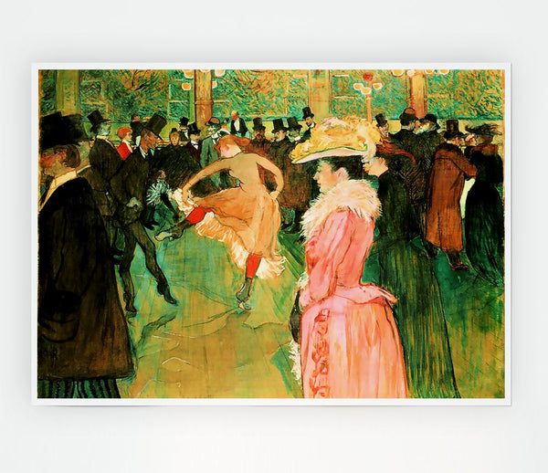 Toulouse Lautrec At The Moulin Rouge Print Poster Wall Art