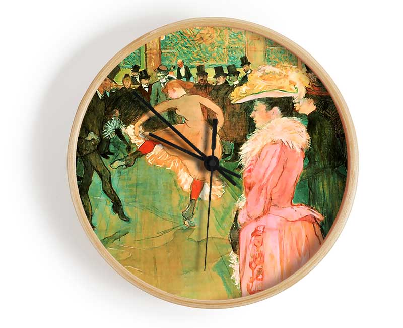 Toulouse Lautrec At The Moulin Rouge Clock - Wallart-Direct UK