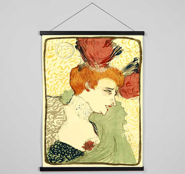 Toulouse Lautrec Bust Of Marcelle Lender Hanging Poster - Wallart-Direct UK