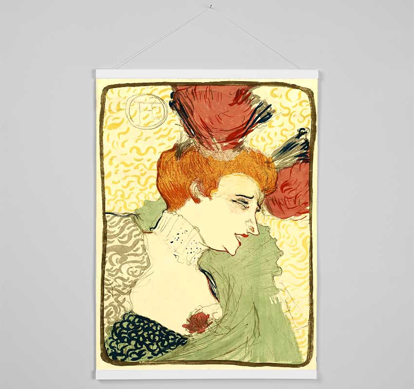 Toulouse Lautrec Bust Of Marcelle Lender Hanging Poster - Wallart-Direct UK