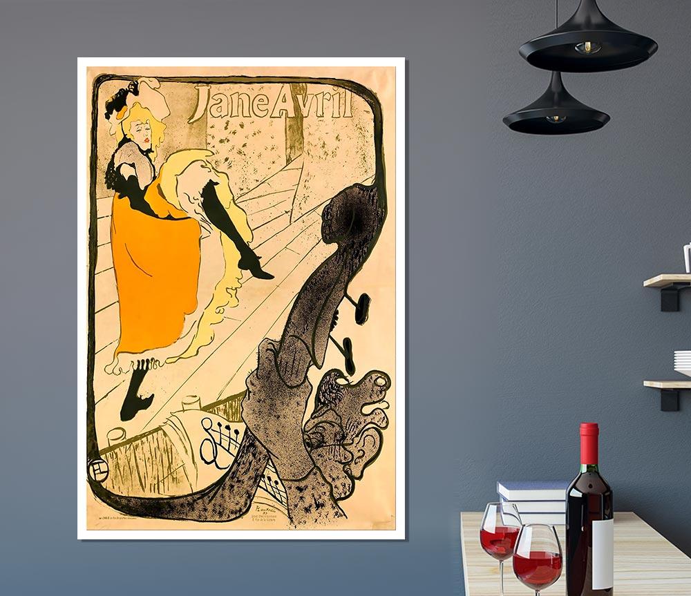 Toulouse Lautrec Jane Avril Print Poster Wall Art