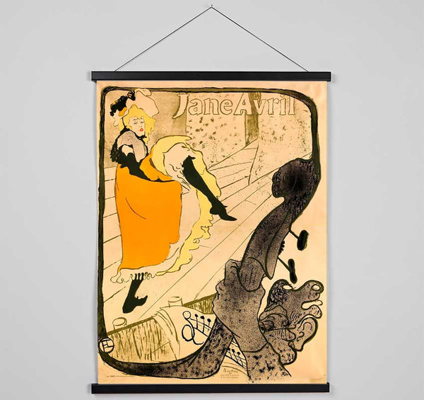 Toulouse Lautrec Jane Avril Hanging Poster - Wallart-Direct UK