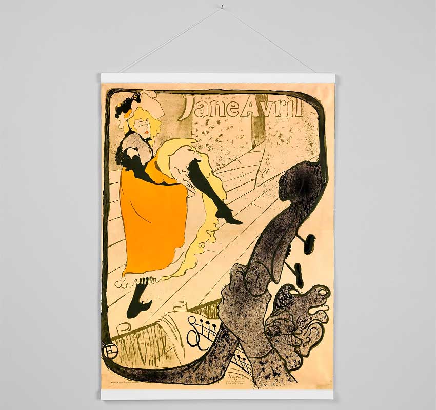 Toulouse Lautrec Jane Avril Hanging Poster - Wallart-Direct UK