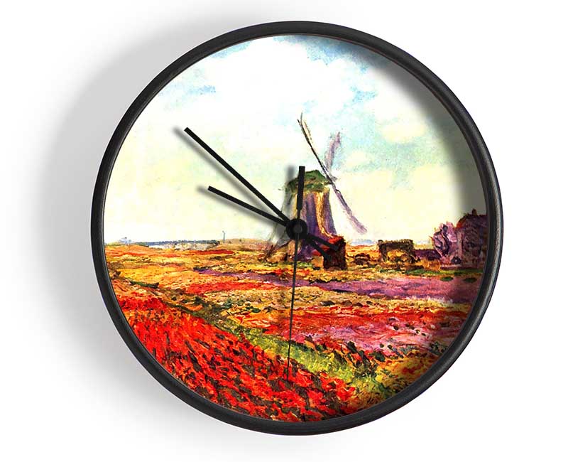 Claude Monet Tulips Of Holland Clock - Wallart-Direct UK