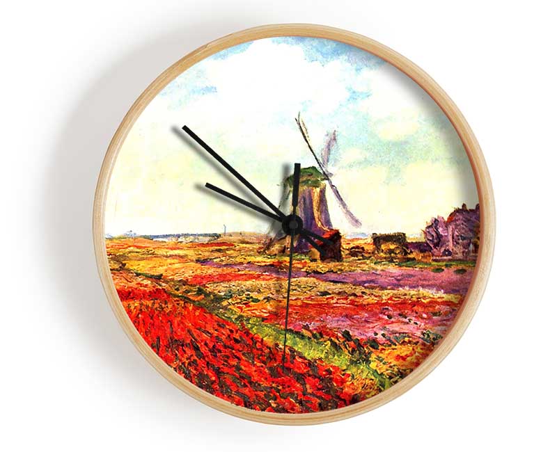 Claude Monet Tulips Of Holland Clock - Wallart-Direct UK