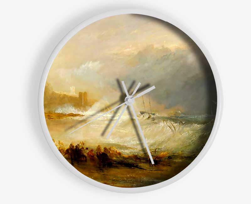 Joseph Mallord Turner Coast Of Northumberland Clock - Wallart-Direct UK