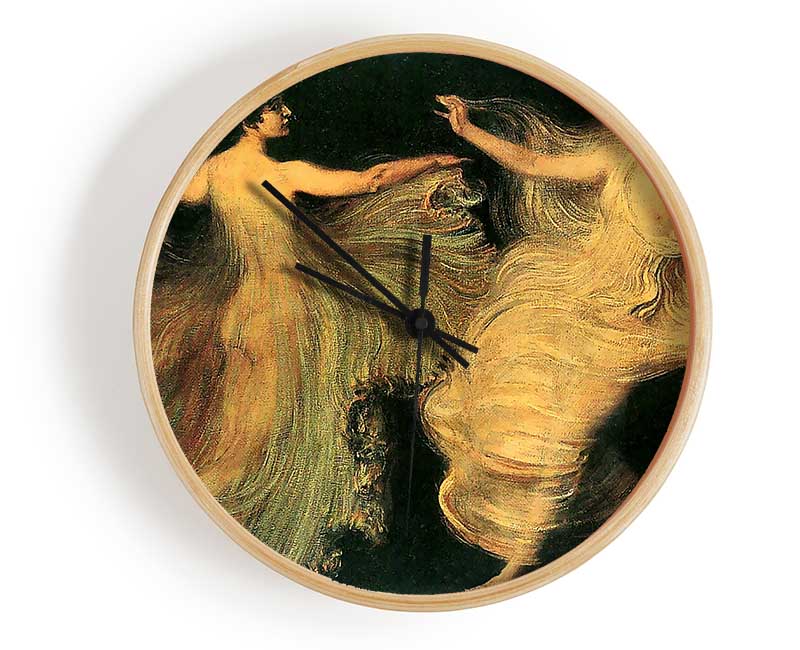 Franz Von Stuck Two Dancers Clock - Wallart-Direct UK