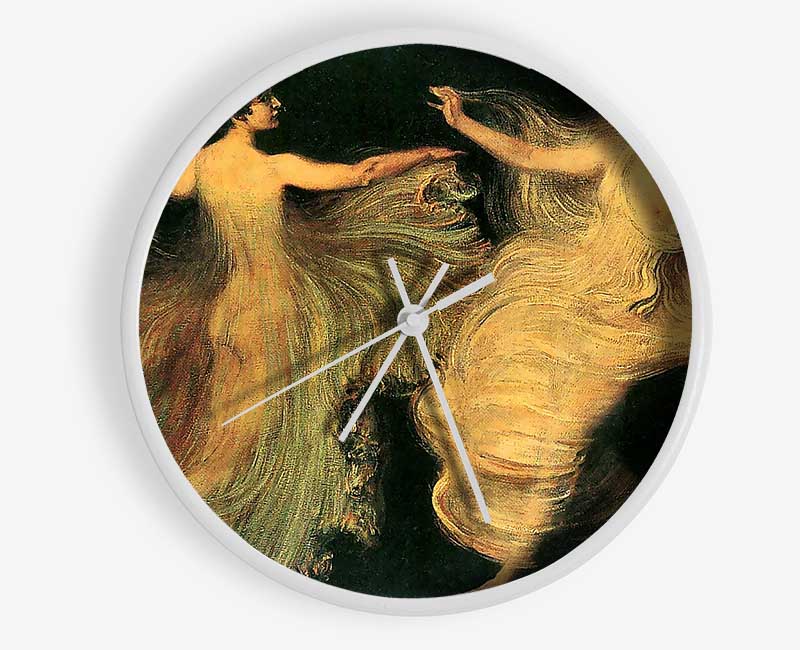 Franz Von Stuck Two Dancers Clock - Wallart-Direct UK