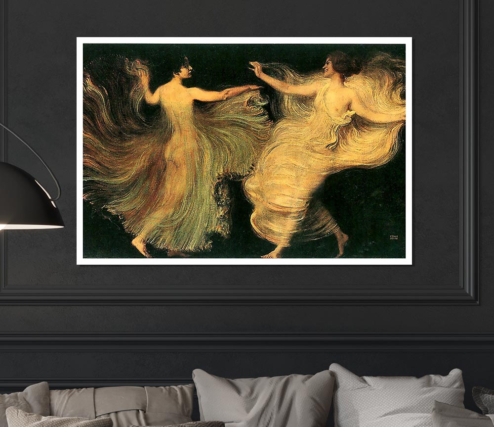 Franz Von Stuck Two Dancers Print Poster Wall Art